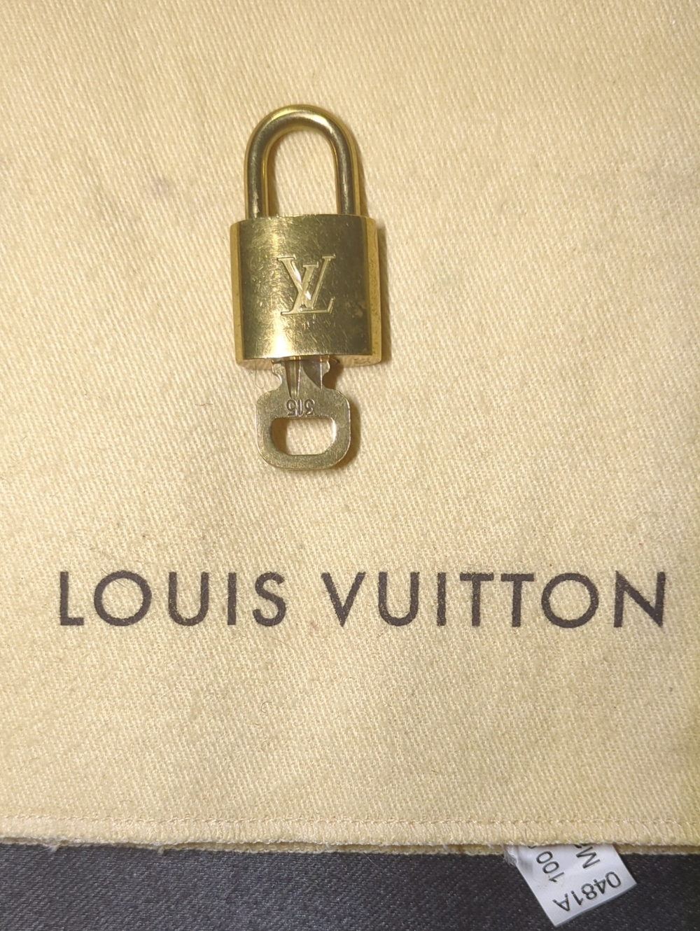 Vintage Louis Vuitton Gold Padlock with Key 1970's-1980's Era NOW ONLY $90